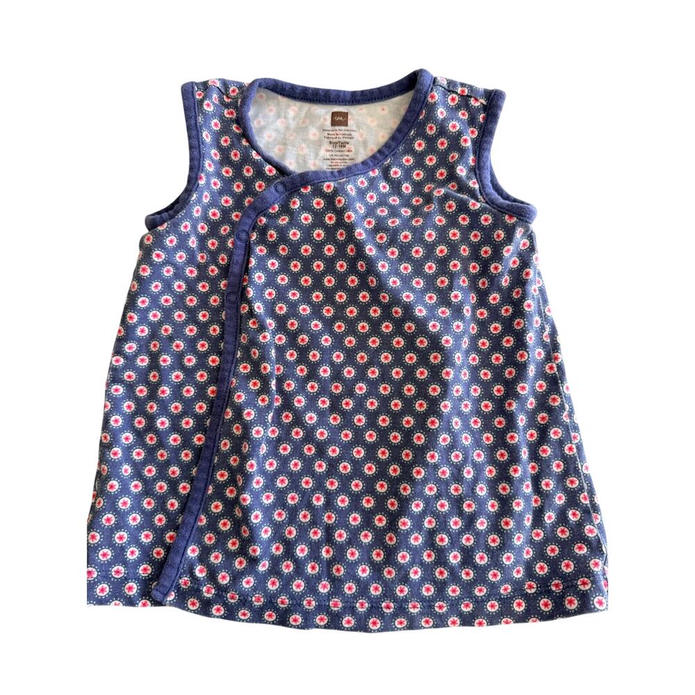 Tea Collection Blue Polka Dot Kimono Wrap Dress